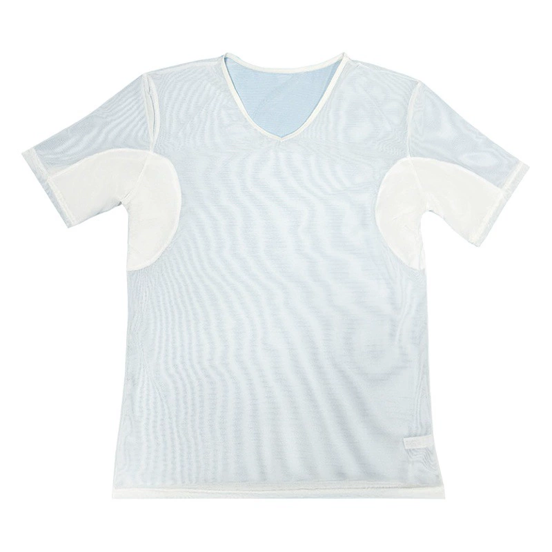 Оптовая продажа мужская сетчатая пряжа подмышками с впитывающей подушечкой Хлопковый жилет дышащий от пота