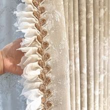 窗帘色织提花高端中古法式古典奶油风雪尼尔提花窗帘客厅卧室成品