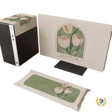 ✅台式电脑防尘罩盖布三件套新款主机箱显示器屏幕机械键盘保护套