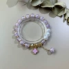 Purple four-leaf clover pearl popping bracelet #SZ601