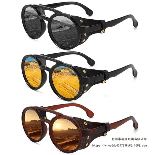 Polarized Night Vision Windproof Sandproof Retro Outdoor Cycling Aviator Driving Sunglasses Hiking and Mountaineering Glasses