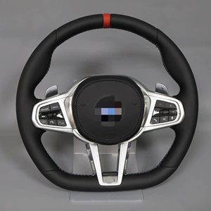 Upgraded electroplated silver modified genuine leather CS steering wheel assembly suitable for BMW 1234567 series F10F30G20G30