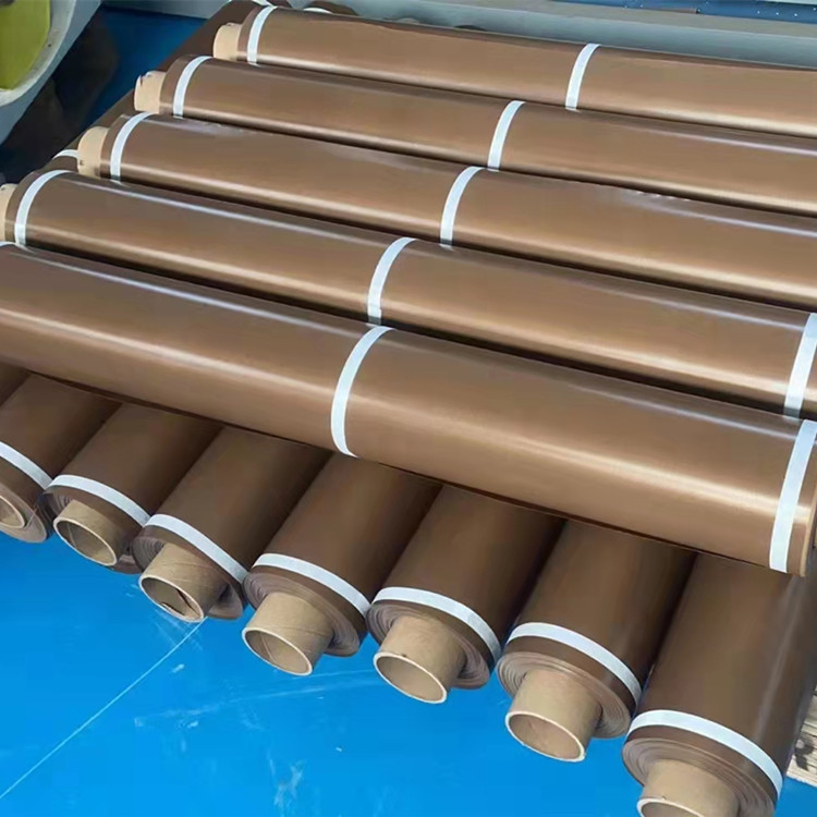 棕色包装封口机用特氟龙胶带 抗粘光滑耐磨耐热塑料薄膜热密封用