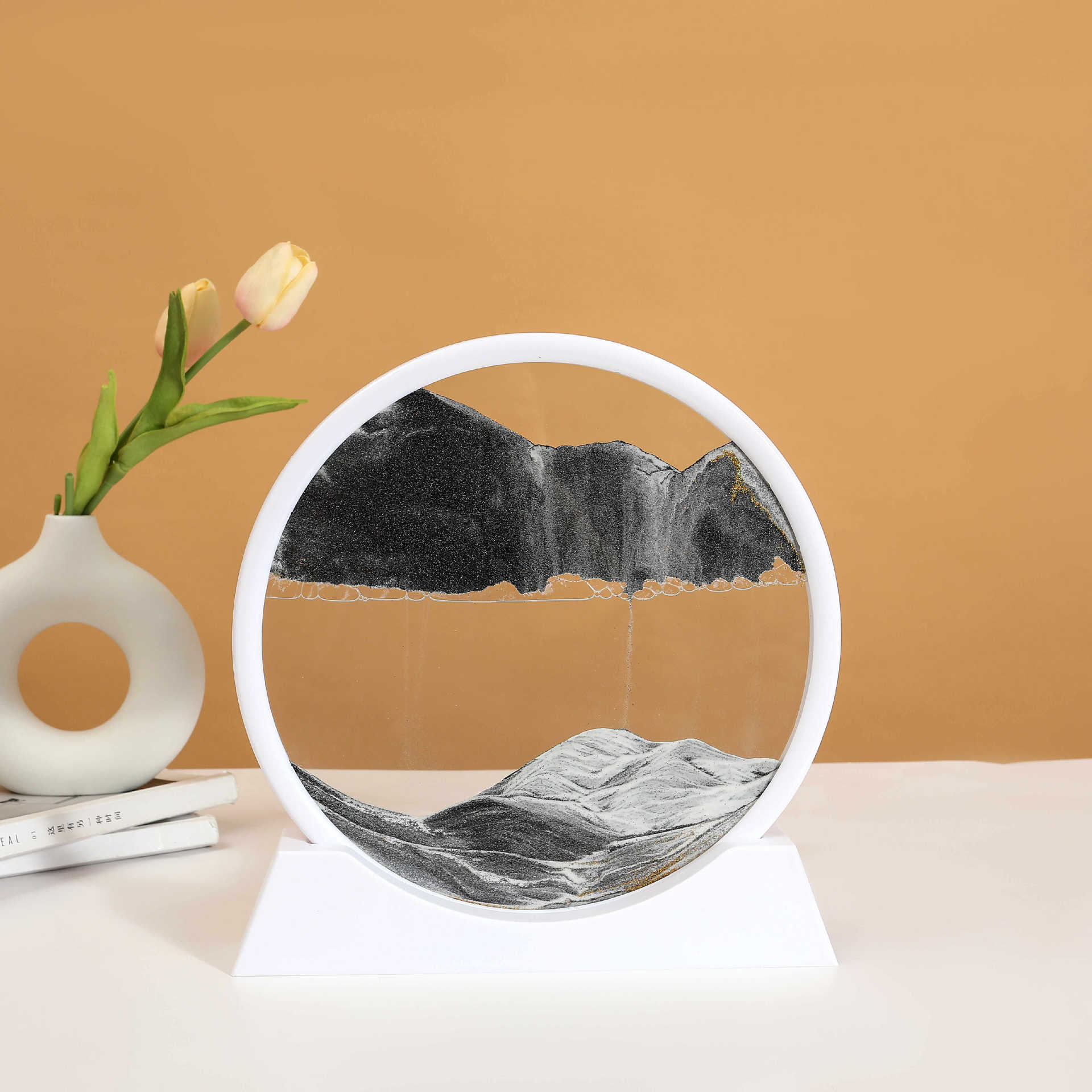 흰색 프레임 - 검정색