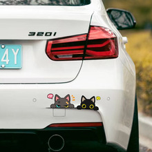 招吉猫汽车贴纸个性创意可爱猫咪车贴车身划痕贴电动车反光装
