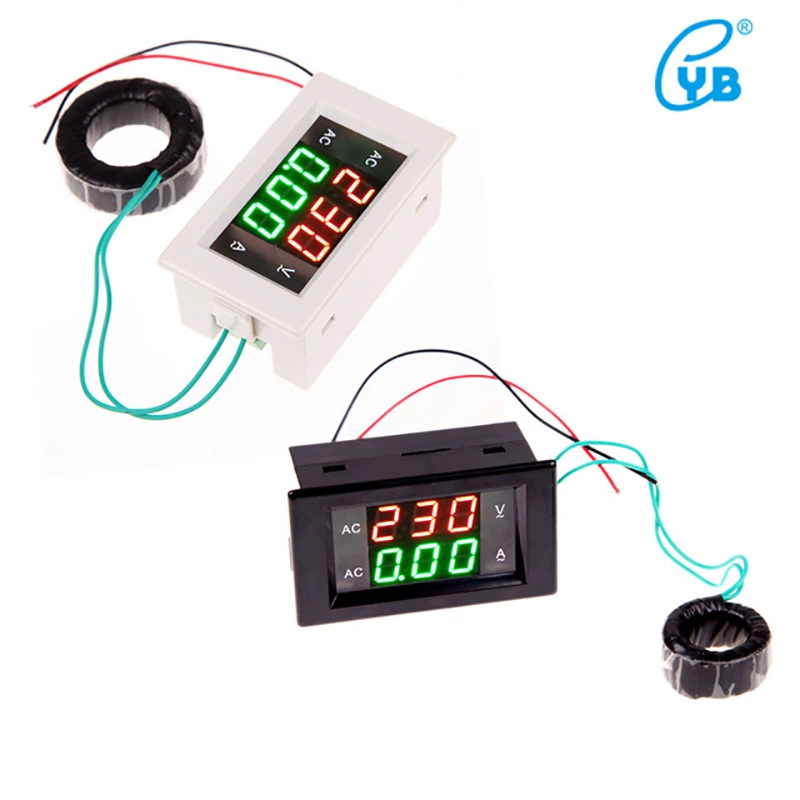 Трехфазный переменный ток 380 В 220 В цифровой дисплей Амперметр напряжения переменного тока светодиодный цифровой измеритель с двойным дисплеем бытовой 50A