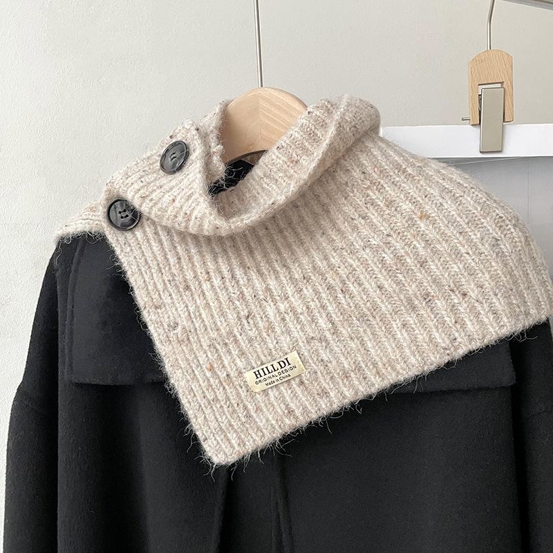 Otoño y invierno nuevo tipo de botón chaqueta de cuello de mujer estilo coreano de color sólido caliente a prueba de frío chaqueta de cuello alto chaqueta de tejido