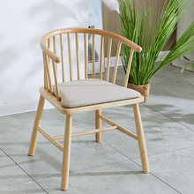 廠家批發實木餐椅公主椅陽台化妝椅休閑圍椅扶手圈椅現代簡約餐椅