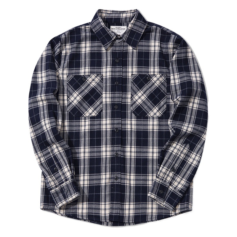 Otoño e Invierno nuevo top casual grueso camisa a cuadros ameikaji camisa de manga larga de los hombres