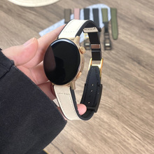 时尚真皮T字磁吸扣表带适用苹果iwatchS9876SE华为GT4/3pro手表带