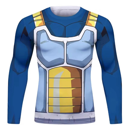 New 3D Printed Shirt, Long Compression Sleeve, Summer Character Fitness, Elastic Men New 3D Printed Shirt, Long Compression Sleeve, Summer Character Fitness, Elastic Men