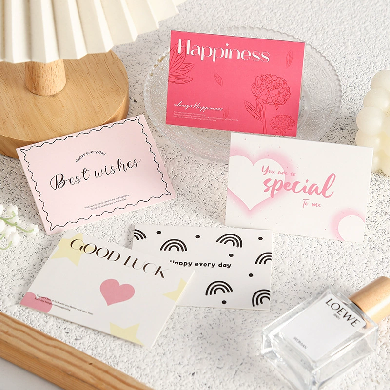 Ins простая поздравительная открытка Amazon День Святого Валентина выпечка цветочный магазин день рождения спасибо карта благословение карты оптом