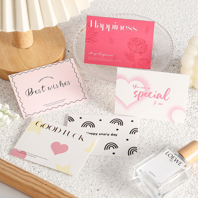 ins simple greeting card Amazon Valentine's Day baking flower shop birthday thank you card blessing card wholesale