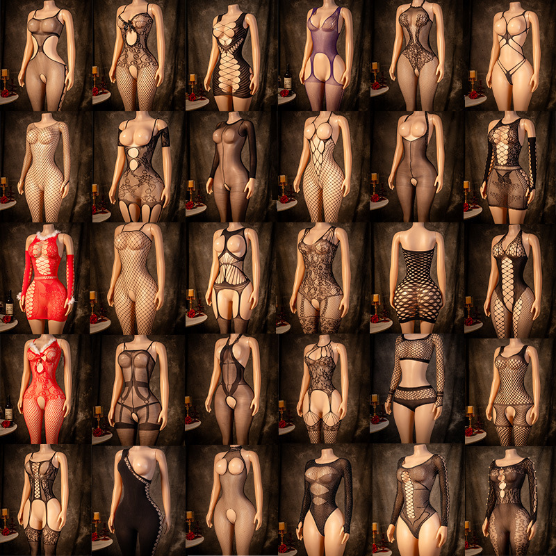 Sexy Lingerie, Sexy Nightwear, Flirting, Pure Desire, Temptation Props, European and American Uniforms, One-Piece Stockings Set