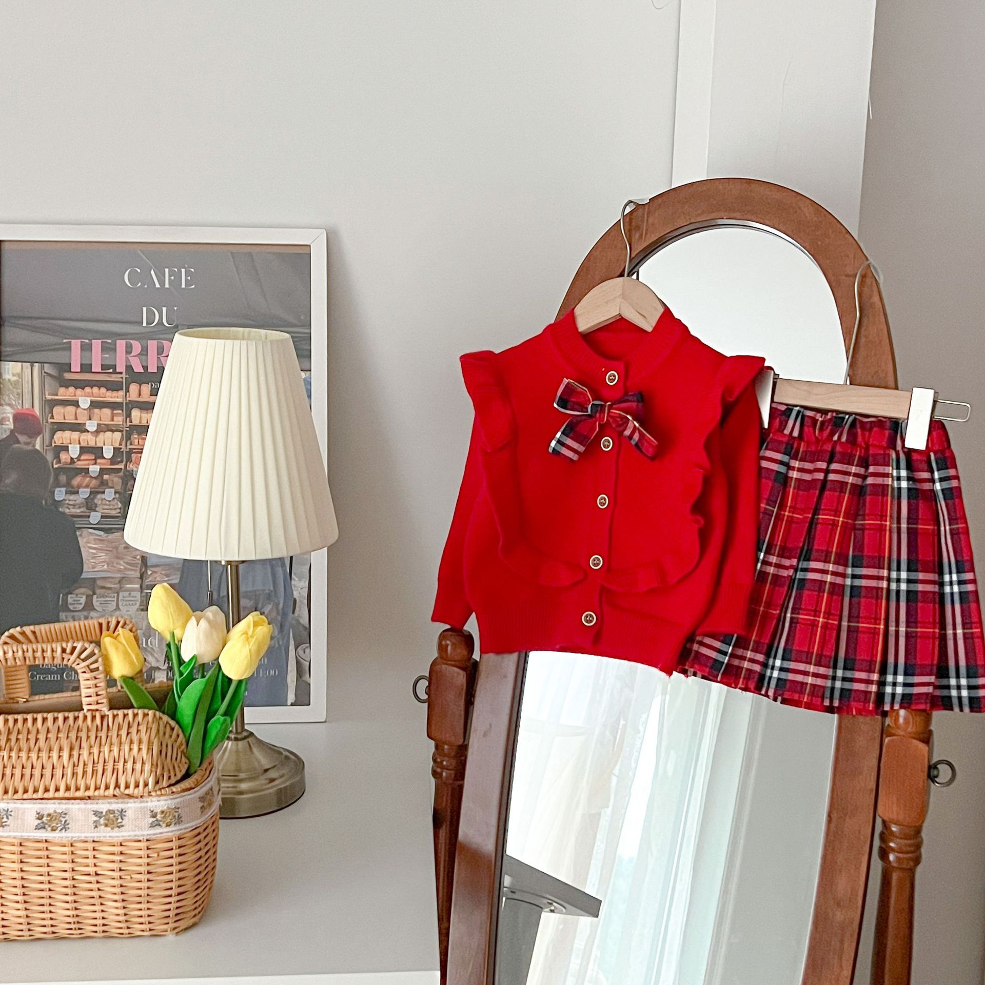 JINYONG Sweater Todelt JK Ny Baby Prinsesse Kjole Pige Sæt Efterår Børnetøj_voghion.com