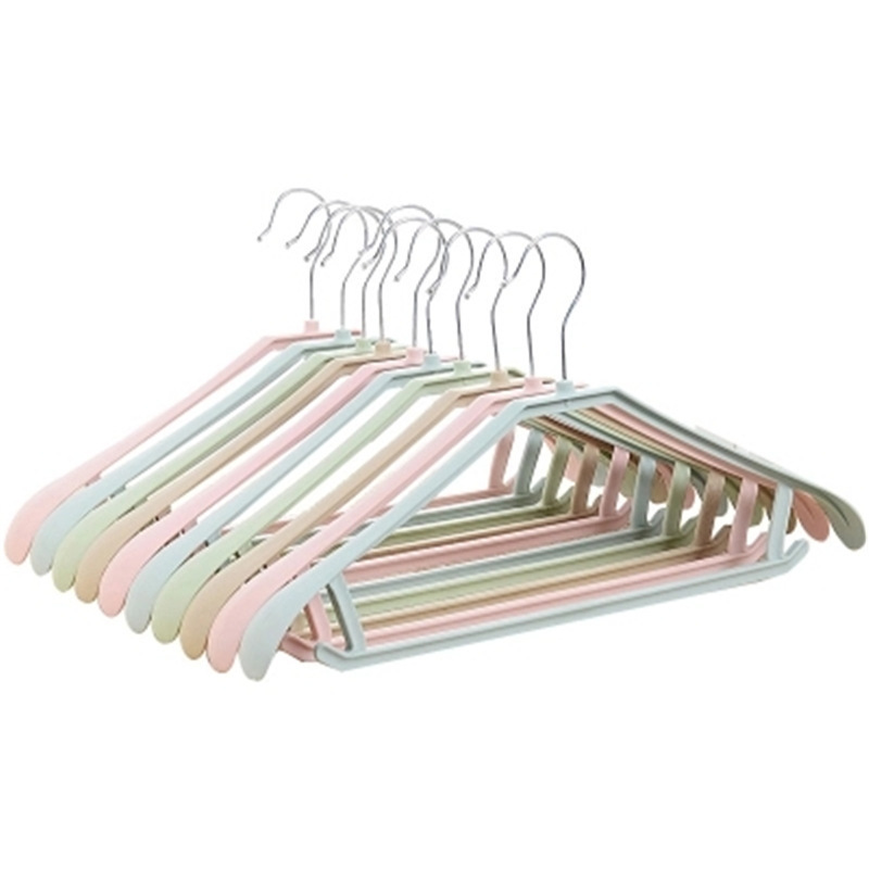 Negrita plástico ancho-hombro percha seco y húmedo de doble uso de secado perchas armario perchas ropa colgando al por mayor