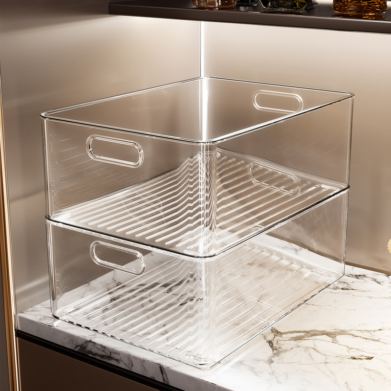 Storage Basket Desktop Snack Toy Sundry Storage Box Acrylic Transparent Plastic Basket Rectangular Box Storage Basket Desktop Snack Toy Sundry Storage Box Acrylic Transparent Plastic Basket Rectangular Box