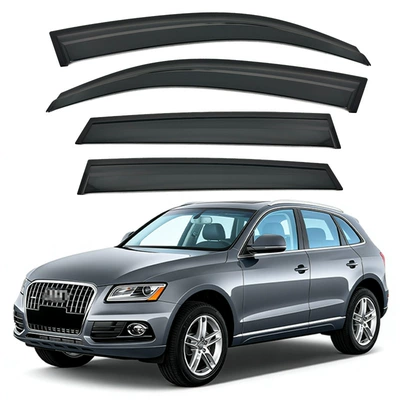 Visor, Rain shield - standard-packaging-without-logo-global-audi-q5-mk1-8r-2008-2017-no-bright-strips-rain-shield-corner-protector-packaging