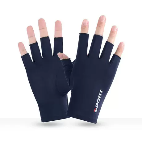 Men's sports-half finger [navy blue]