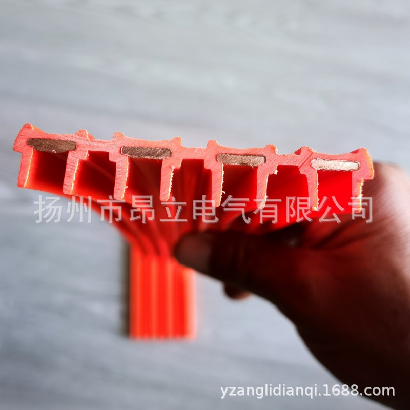 4极排式无接缝滑触线AL-DHB-4-80A集电器末端电源拉紧器电轨
