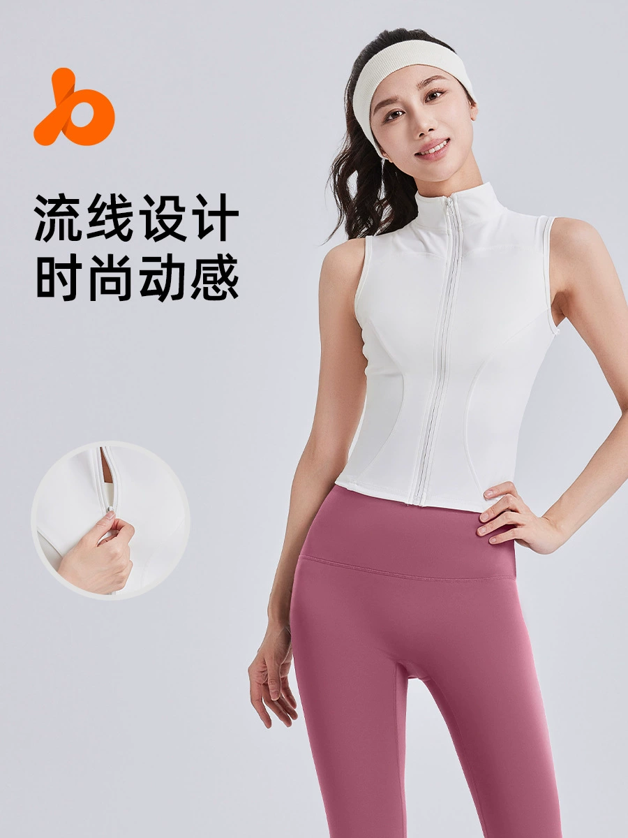 Дышащий комплект без рукавов, спортивная йога-одежда, плотный, slim fit, для бега