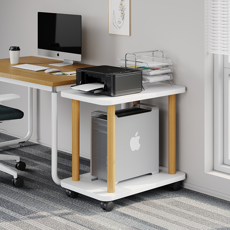 프린터 보관 랙 바닥 사무실 다층 이동식 정리 캐비닛 워크스테이션 컴퓨터 호스트 랙 책상 아래