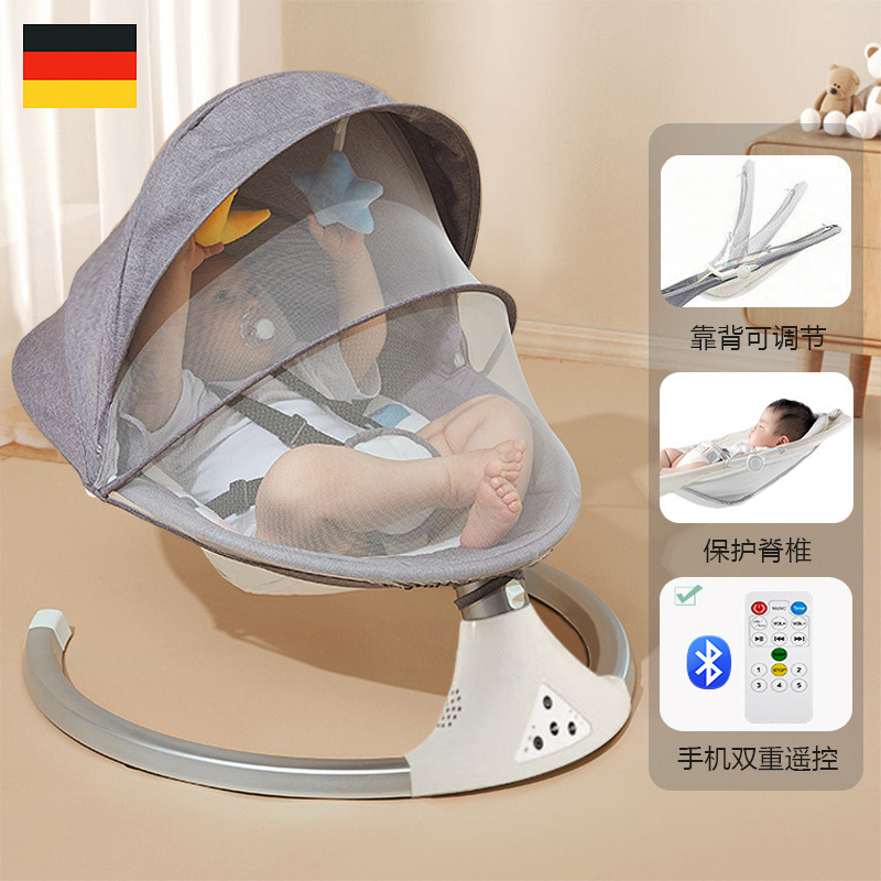 Bebé bebé bebé eléctrico sacudiendo la silla mecedora bebé artefacto recién nacido reconfortante silla reclinable cuna para dormir bebé