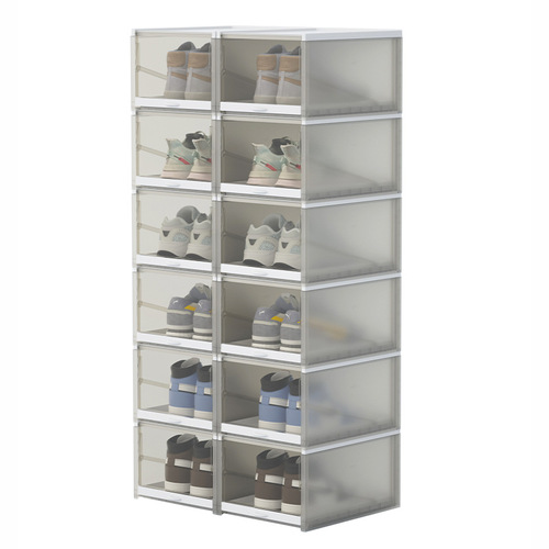 pp thickened transparent shoe box drawer-type plastic flip dust-proof AJ sports shoe storage box shoe combination shoe cabinet batch