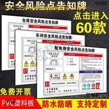 安全风险点告知牌风险告知卡岗位锅炉房配电房工厂车间仓库空压机