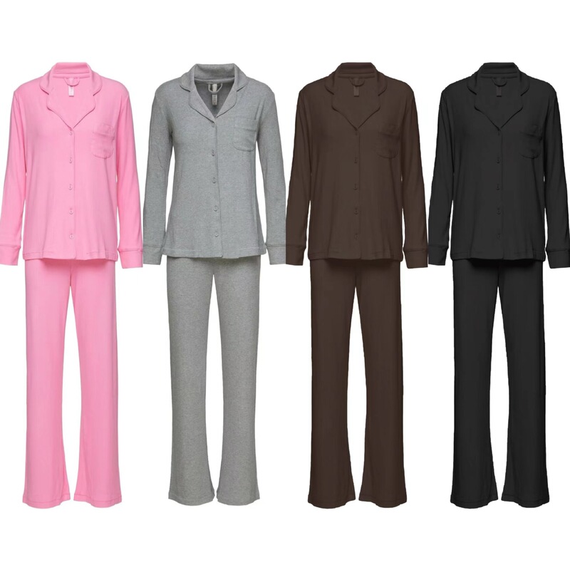 Jin Sister's Same Style Early Spring Brand 60-Count Modal Sleep Home Set Super Elastic and Smooth Pajamas