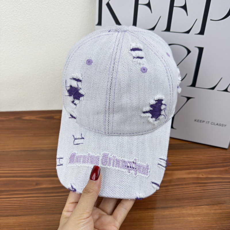 Sombrero de béisbol de letras - púrpura