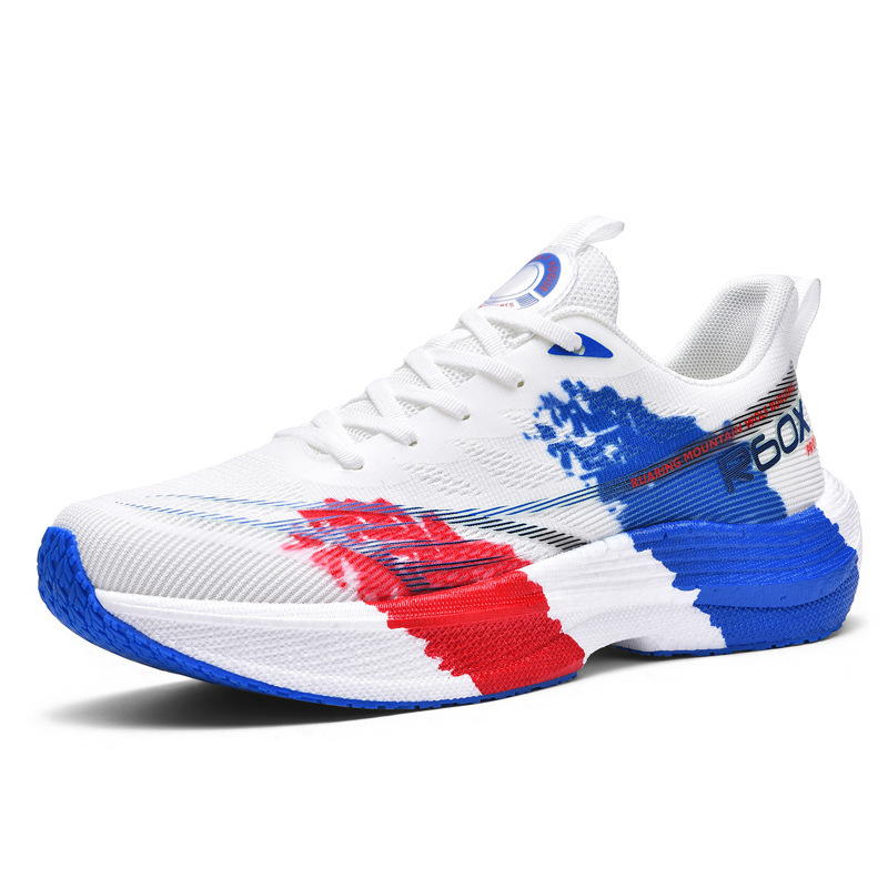 2025 otoño nuevo entrenamiento estudiantil moda zapatos de hombre respirado malla antideslizante placa de carbono desgaste zapatos deportivos de carreras tamaño grande