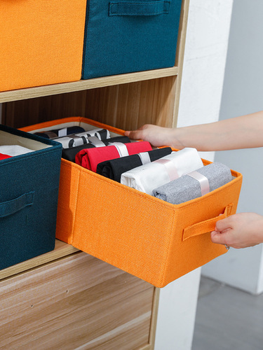 Storage box storage household drawer-type wardrobe clothing storage storage box thickened fabric folding large box