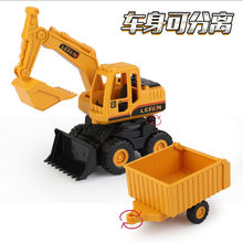 儿童挖掘机推土机玩具车男孩惯性益智耐摔宝宝挖土机小工程车