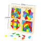 Wooden children's puzzle Tetris puzzle game chess four-in-one puzzle building blocks early education toys wholesale