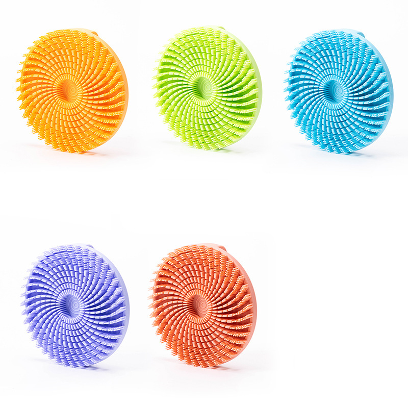 Cepillo de baño de silicona, cepillo de ducha de gel de silicona, cepillo de ducha de espalda, cepillo de limpieza de baño, cepillo de lavado de cabello de doble cara, masaje antiprurito