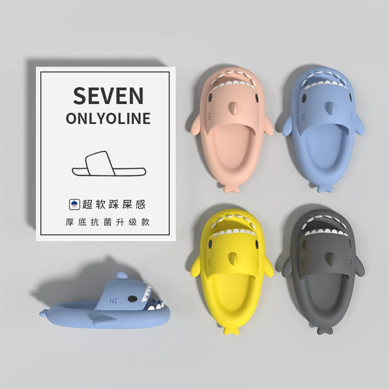 Платформа Shark, детские шлепанцы, нескользящие сандалии для дома, слайд, для семьи, мягкая подошва