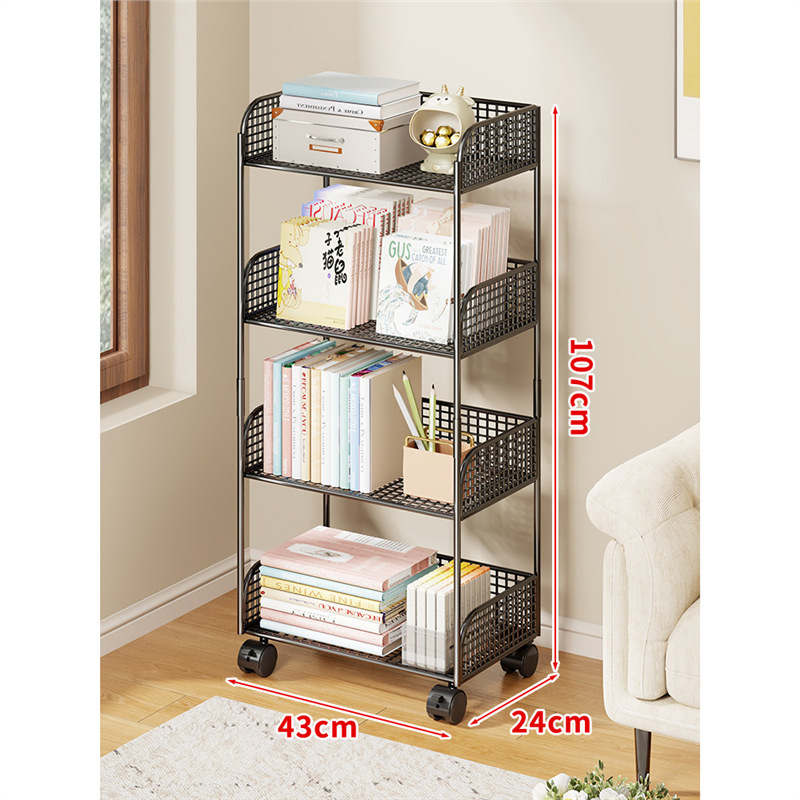 本棚家庭用子供読書区絵本棚多層玩具収納棚物棚床置き赤ちゃん簡易本棚|undefined