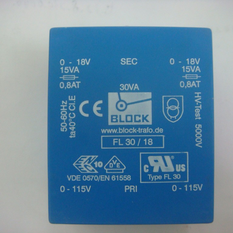 BLOCK变压器FL30-18