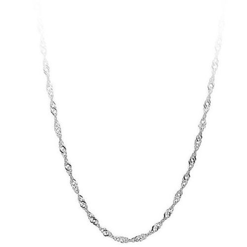 Longrui's best-selling silver-plated necklace for women: elegant wave-style pendant chain, short clavicle-length necklace.