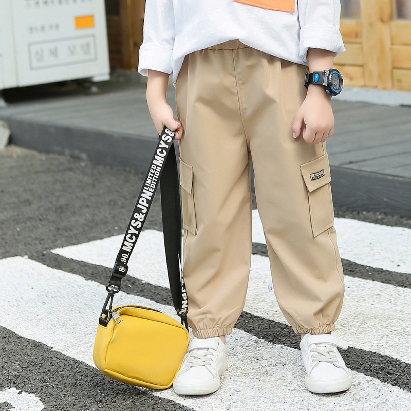 New Children's Pants Spring, Autumn and Summer Boys and Girls Casual Pants Children's Overalls Small and Medium-Sized Children's Clothing Anti-Mosquito Trousers