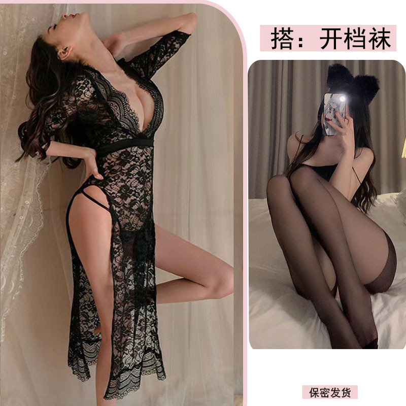 블랙 + 블랙 오픈 양말