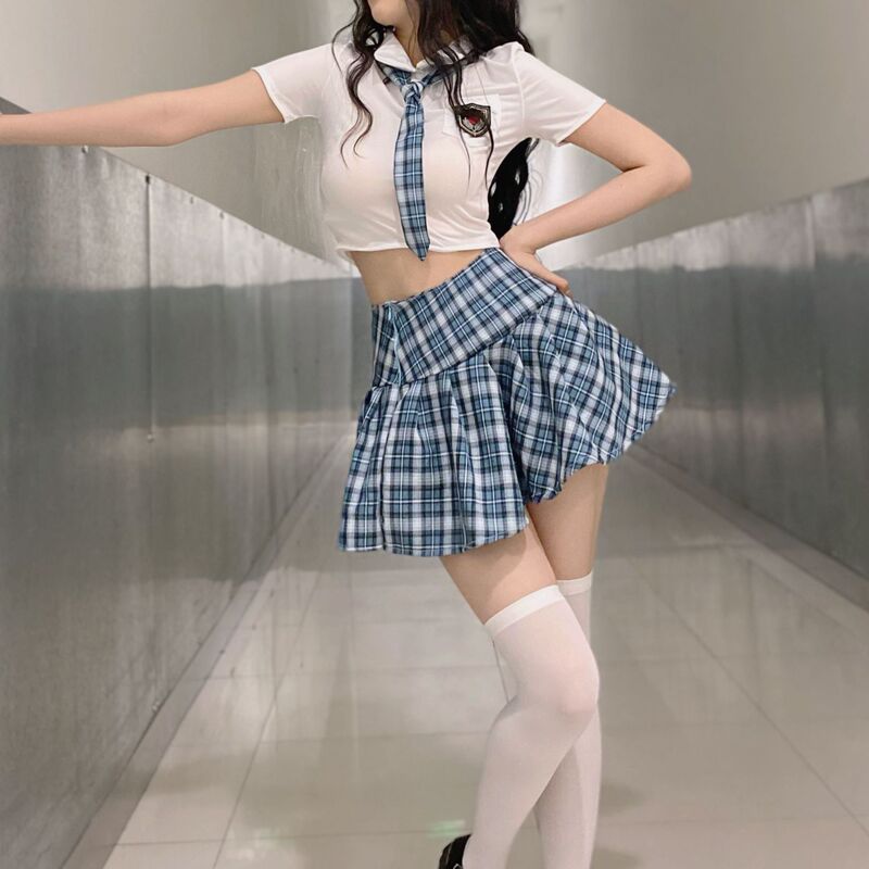 Sex Uniform Tempting Students Dress Sex Underwear Role-playing Short Skirt Long Tie Navel Shirt Suit Women Sex Uniform Tempting Students Dress Sex Underwear Role-playing Short Skirt Long Tie Navel Shirt Suit Women