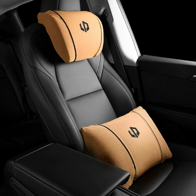 Headrest, and Lumbar Support Car - k-type-gilt-brown-zero-running-one-pair-of-headrests-lumbar-supports
