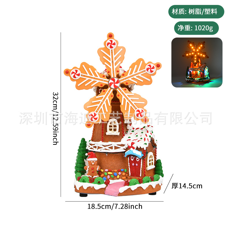 Decoración de Navidad luminosa caja de música caja de sonido bolas de cristal regalos de vacaciones regalos de resina decoración de escritorio paisaje de nieve