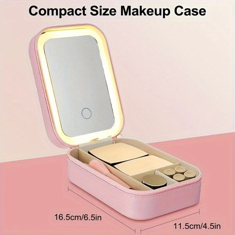 Portable Makeup Box Pink Portable Travel Makeup Mirror Box