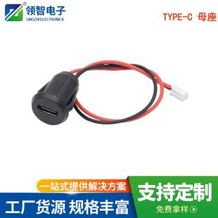 TYPE-C��о����ˮĸ���A�ο��ۿ���z����+β��IP65����ˮ