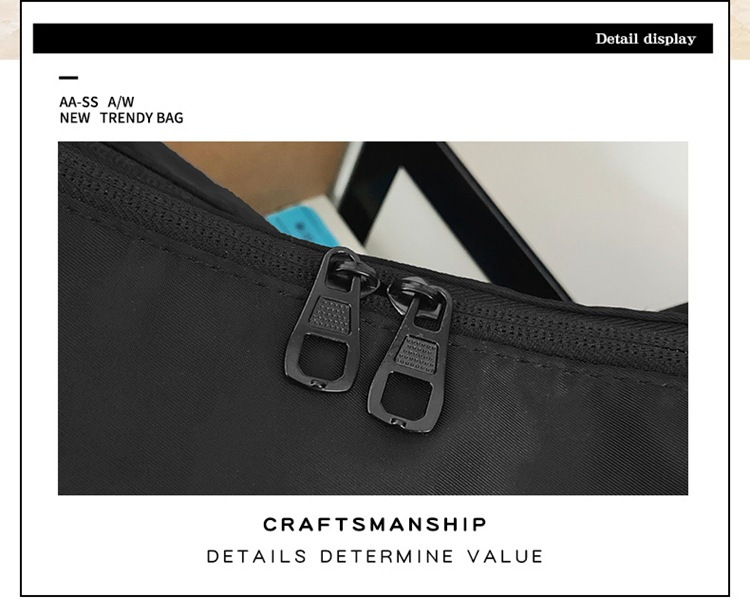 ins Simple nylon fabric crossbody bag for women 2023 new Korean style fashionable single-shoulder dumpling bag for students, trendy single-shoulder bag Item Picture