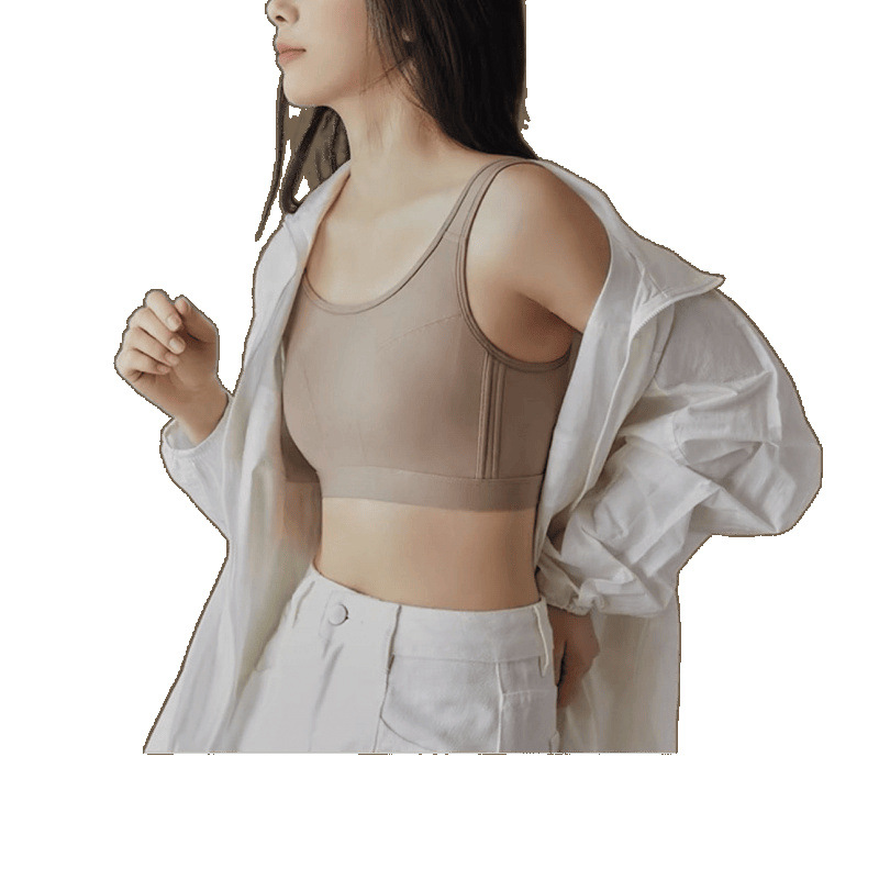 Ropa interior deportiva para mujeres, a prueba de golpes en verano, se puede usar afuera, pechos grandes, modelos pequeños y delgados, tazas completas, grandes tallas, comercio de fábrica de senos al por mayor