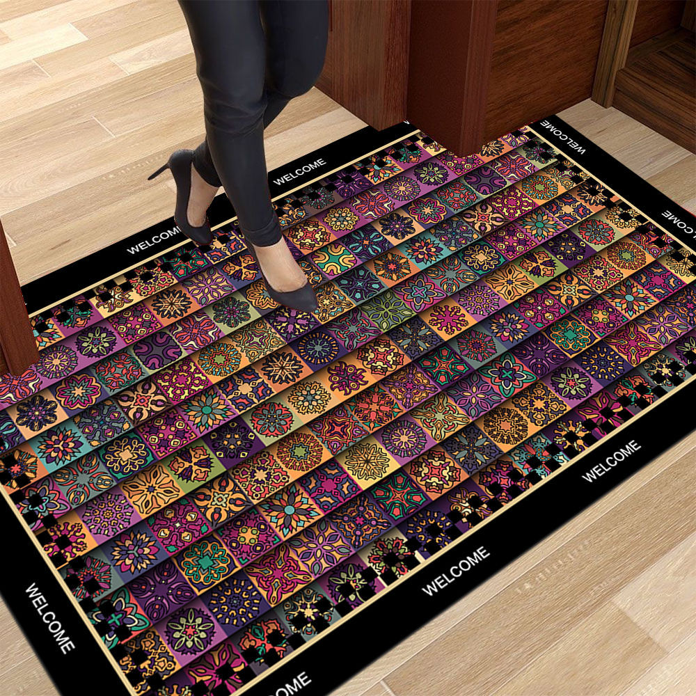 Vintage Nordic Boho Bohemian Style Doormat For Kitchen And Entryway_voghion.com
